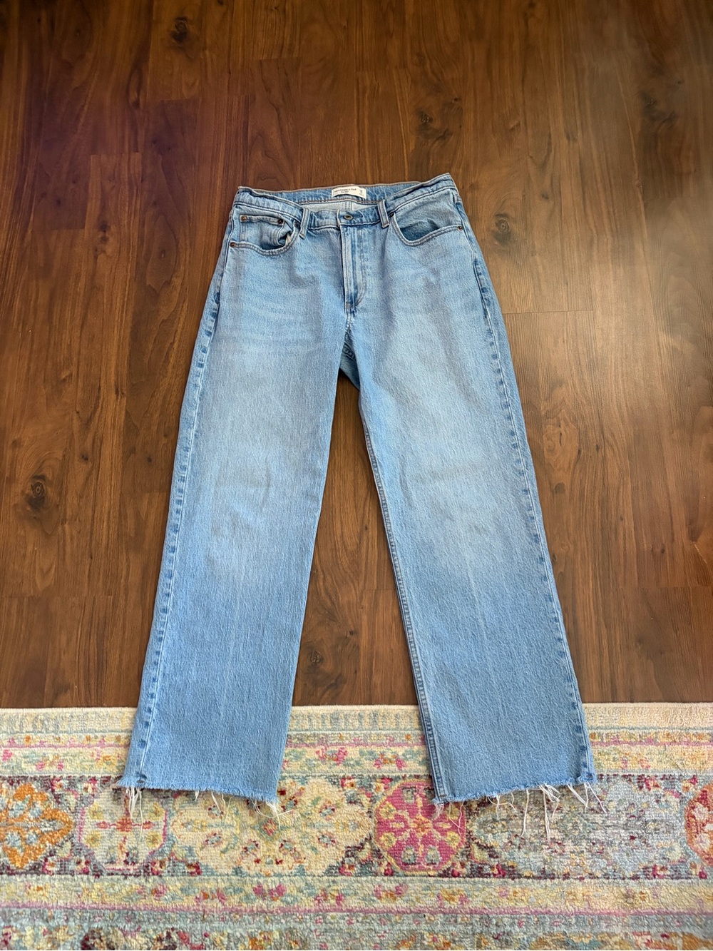 Abercrombie & Fitch Light Wash Straight-Leg Jeans
